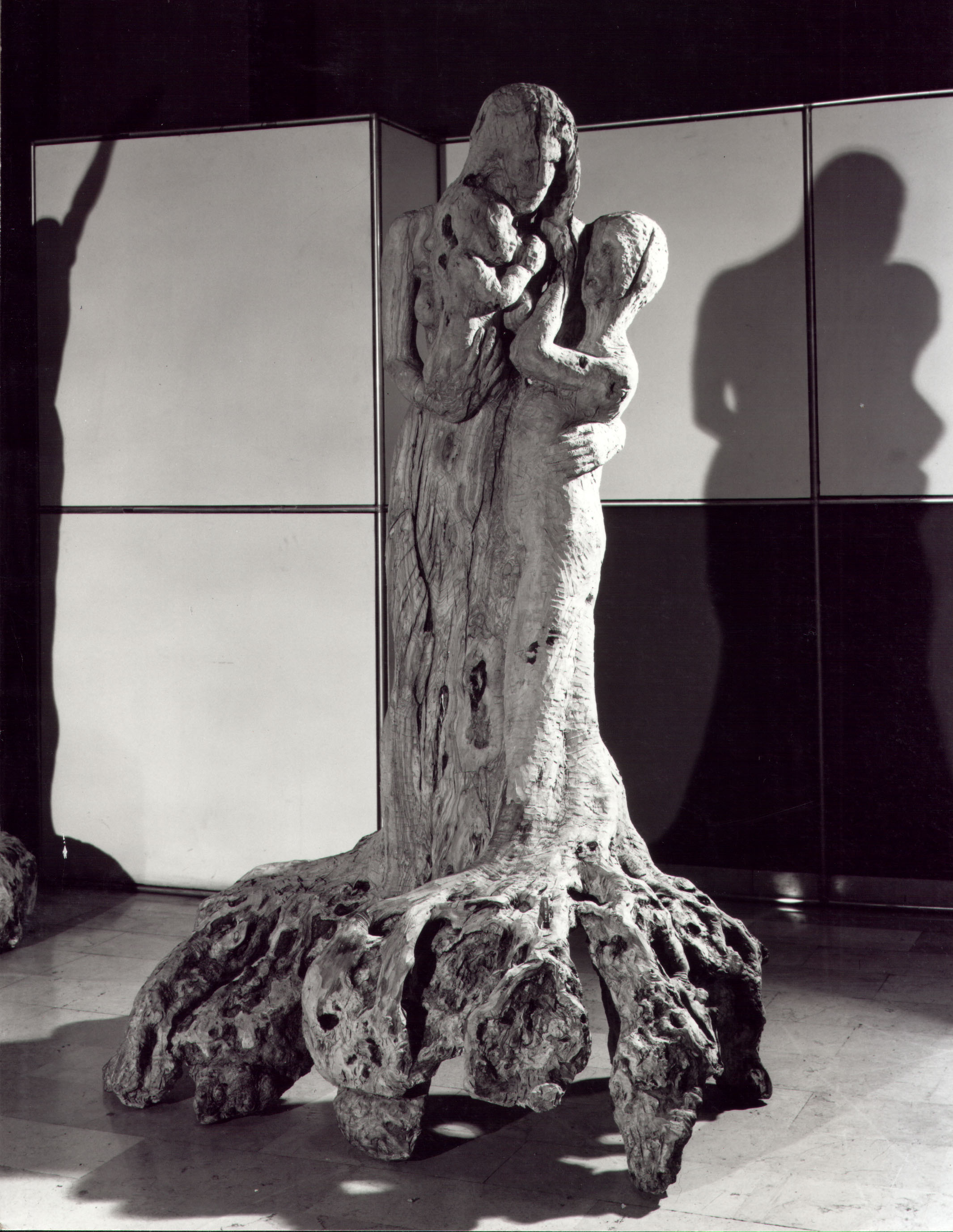 Scultura di maternità, madre e bambino